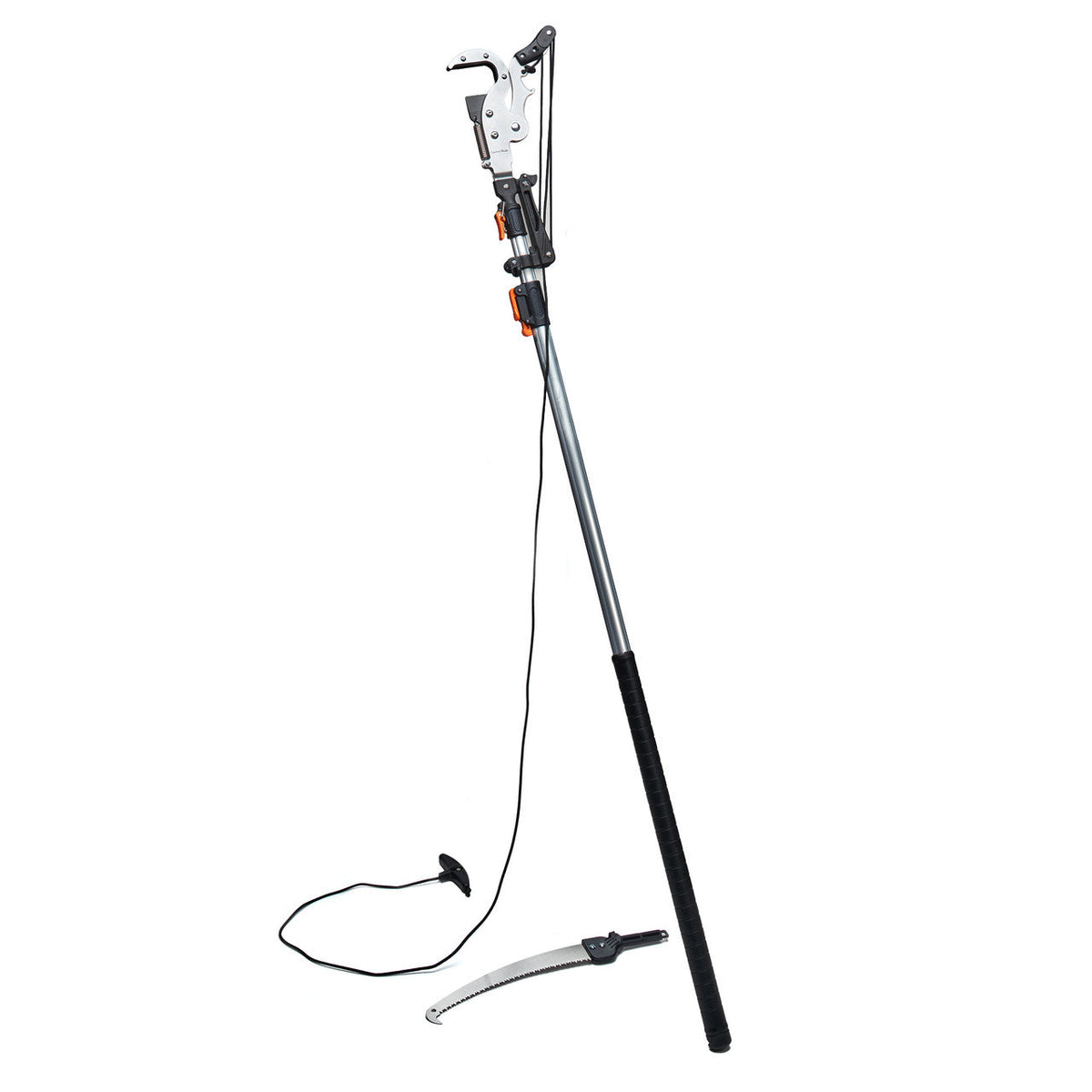 Extendable Jumbo Pole Saw and Pruner with Snap-Lock