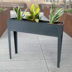 Raised Planter Box with Powder-Coated Steel Construction
