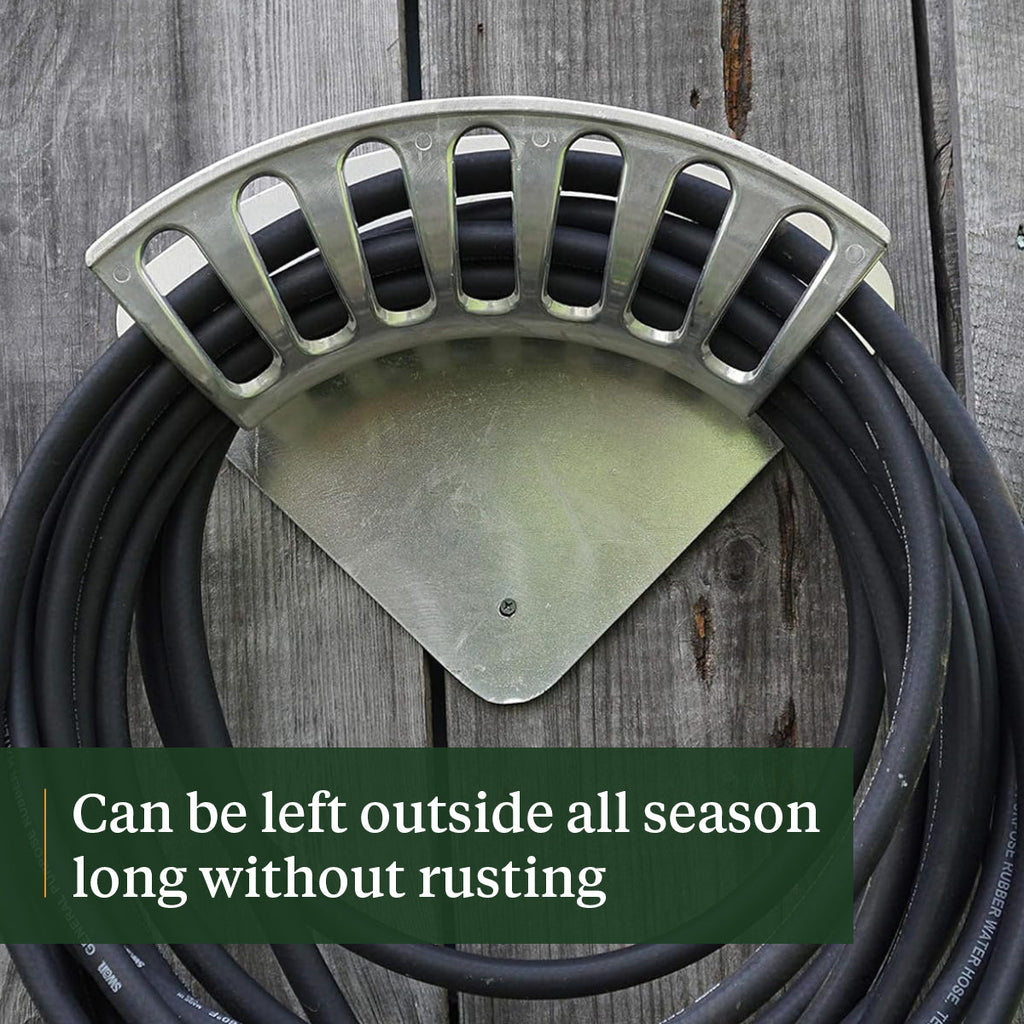 16 Wide Cast Aluminum Garden Hose Storage Wall Rack