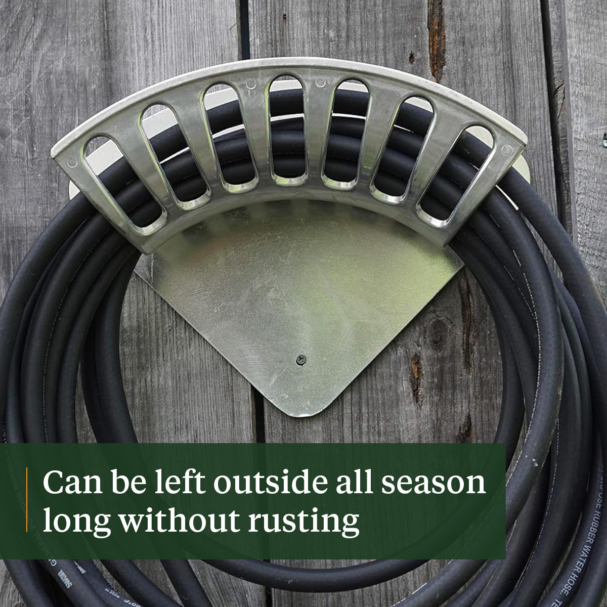 16 Wide Cast Aluminum Garden Hose Storage Wall Rack