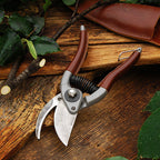 Leather Grip Bypass Pruner for Smooth Cutting
