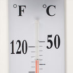 X-Large 24 Thermometer with Dual Scales and Brass Finials
