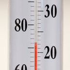X-Large 24 Thermometer with Dual Scales and Brass Finials