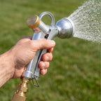Rainmaker-Aerator Watering Nozzle with Brass Quick-Change Fittings