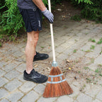 Two Long-Lasting Garden Brooms with Piassava Bristles