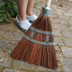 Two Long-Lasting Garden Brooms with Piassava Bristles