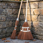 Two Long-Lasting Garden Brooms with Piassava Bristles