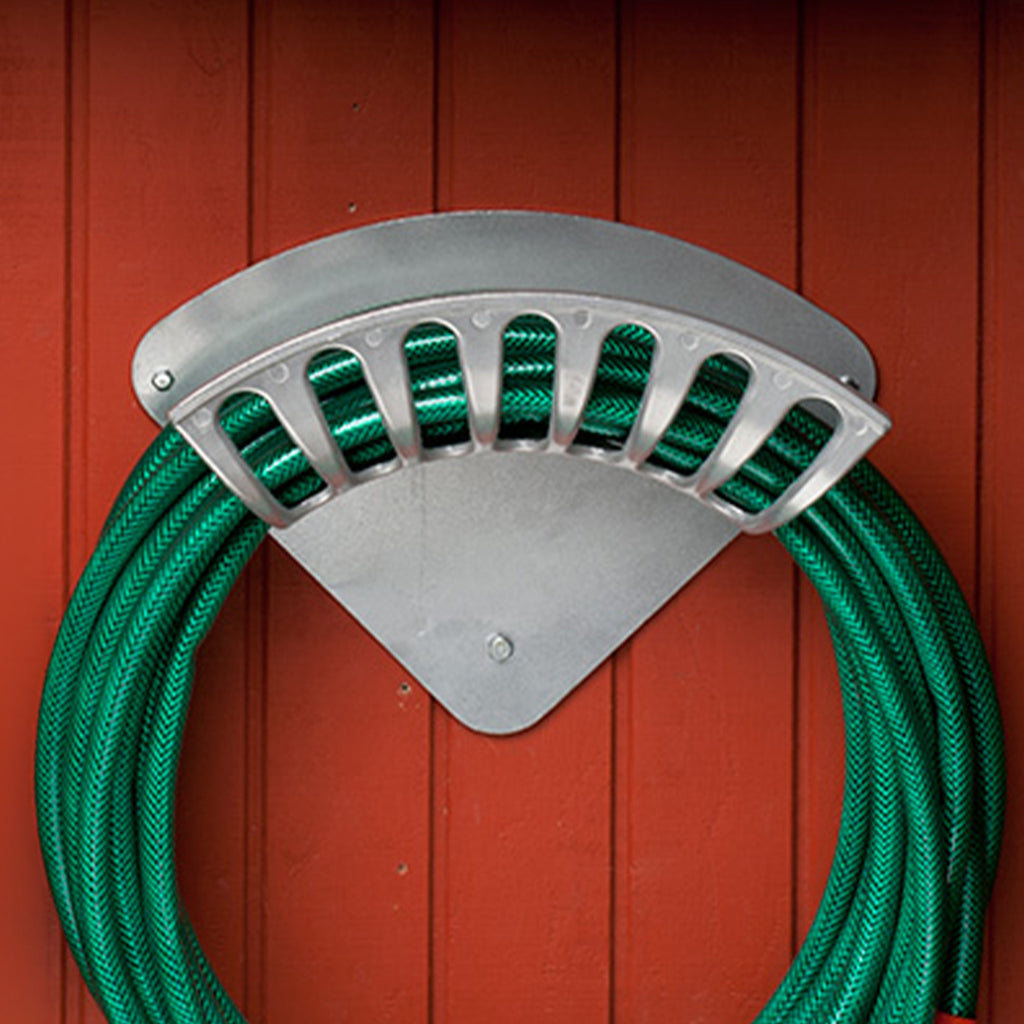 16 Wide Cast Aluminum Garden Hose Storage Wall Rack