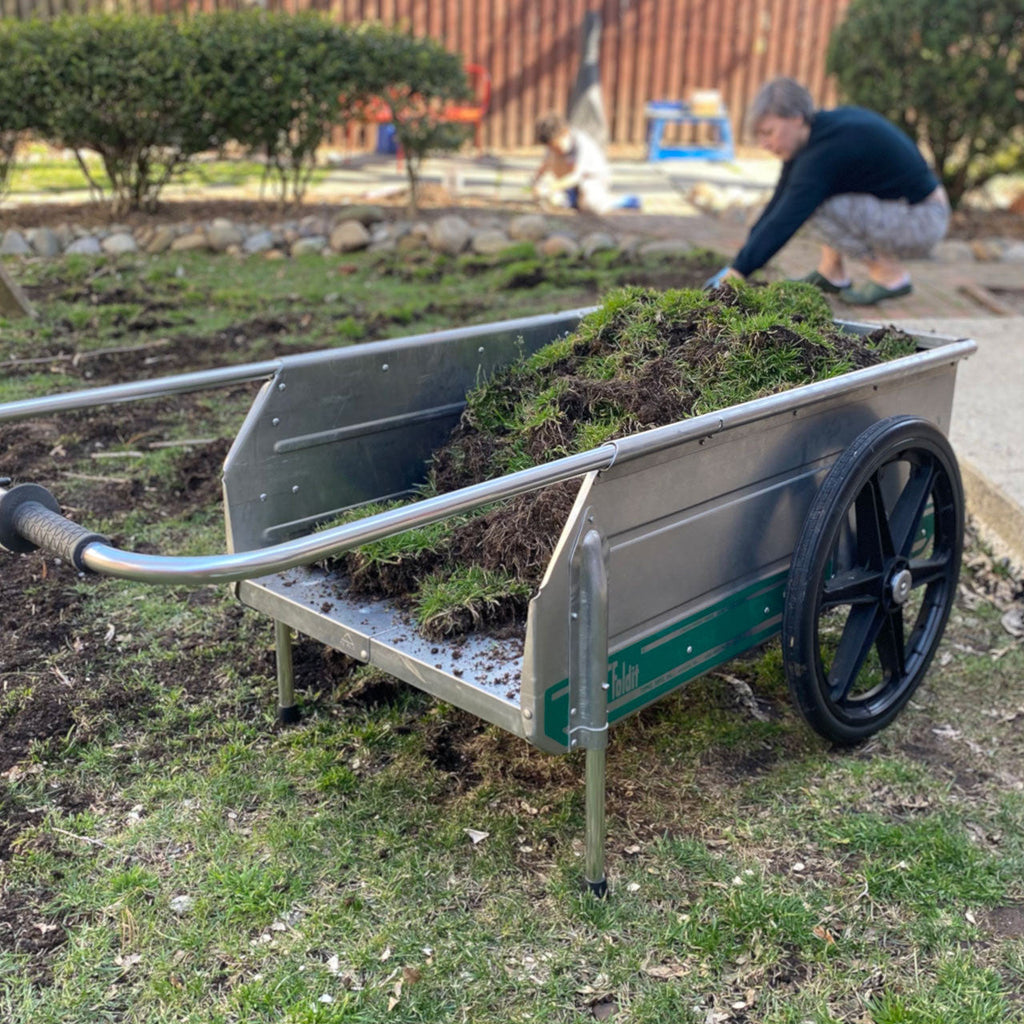 Foldable Sturdy Aluminum Garden Cart with Gates