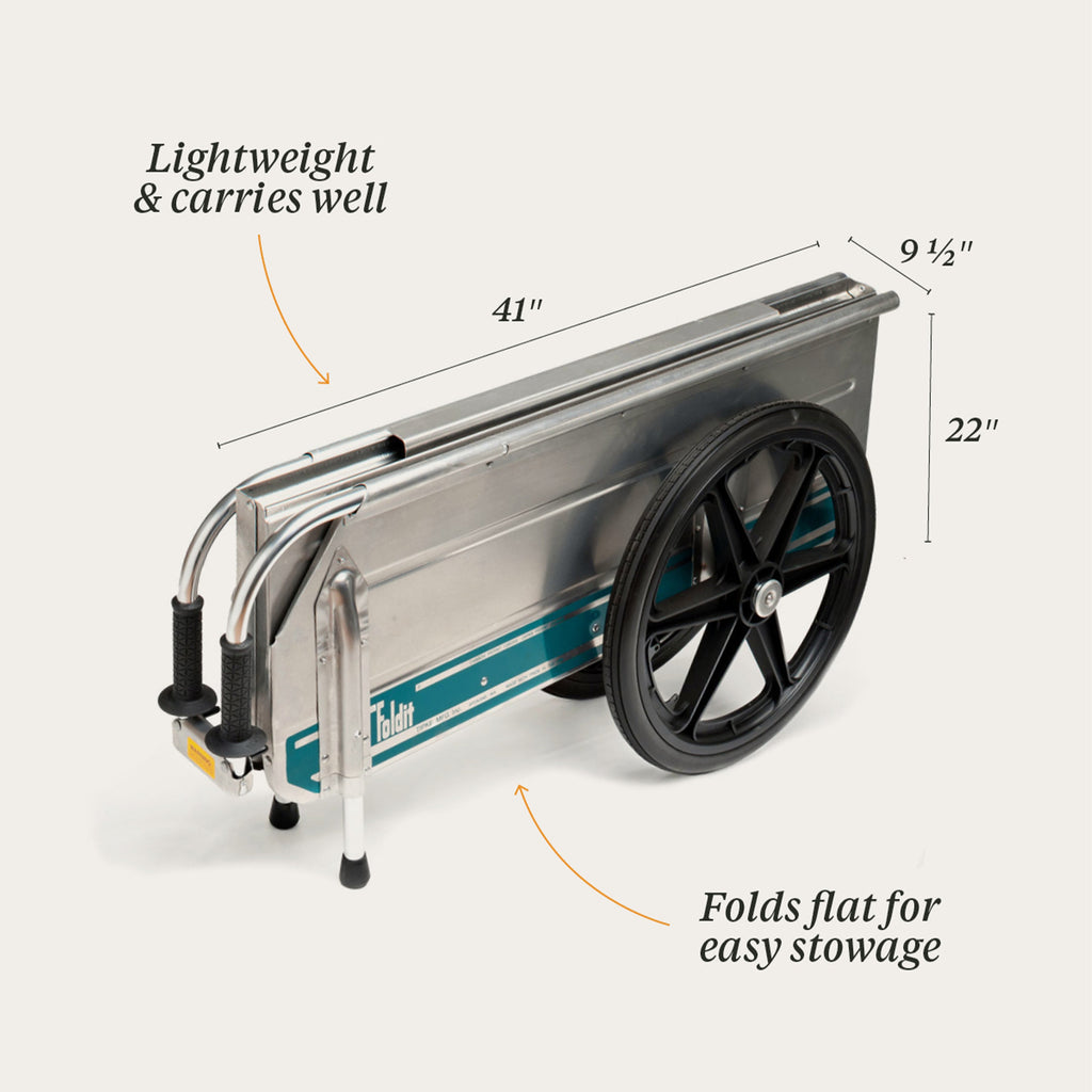 Foldable Sturdy Aluminum Garden Cart with Gates