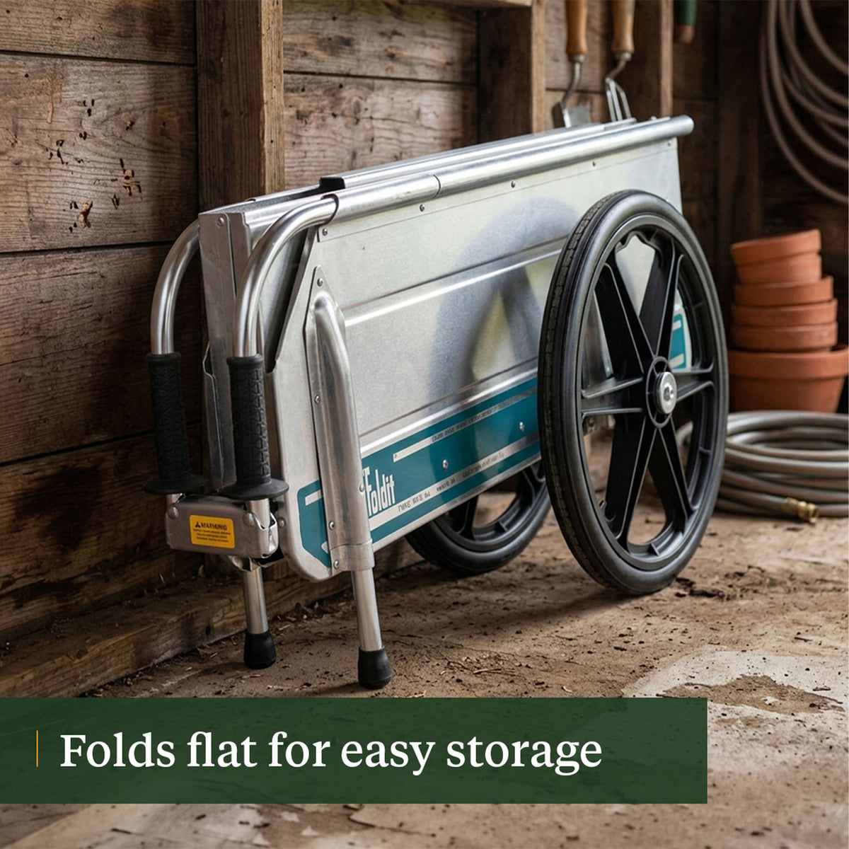 Foldable Sturdy Aluminum Garden Cart with Gates