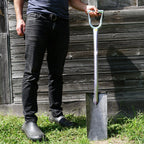 Heavy-Duty Straight Steel Spade with Back-Side Bevel
