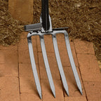 Four-Tine Digging Fork with Heat-Treated Steel Construction