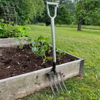Four-Tine Digging Fork with Heat-Treated Steel Construction
