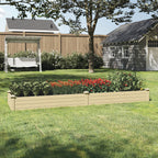 Narrow Wooden Garden Bed with Open-Bottom Fir Construction
