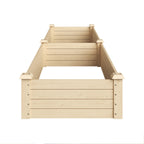 Narrow Wooden Garden Bed with Open-Bottom Fir Construction