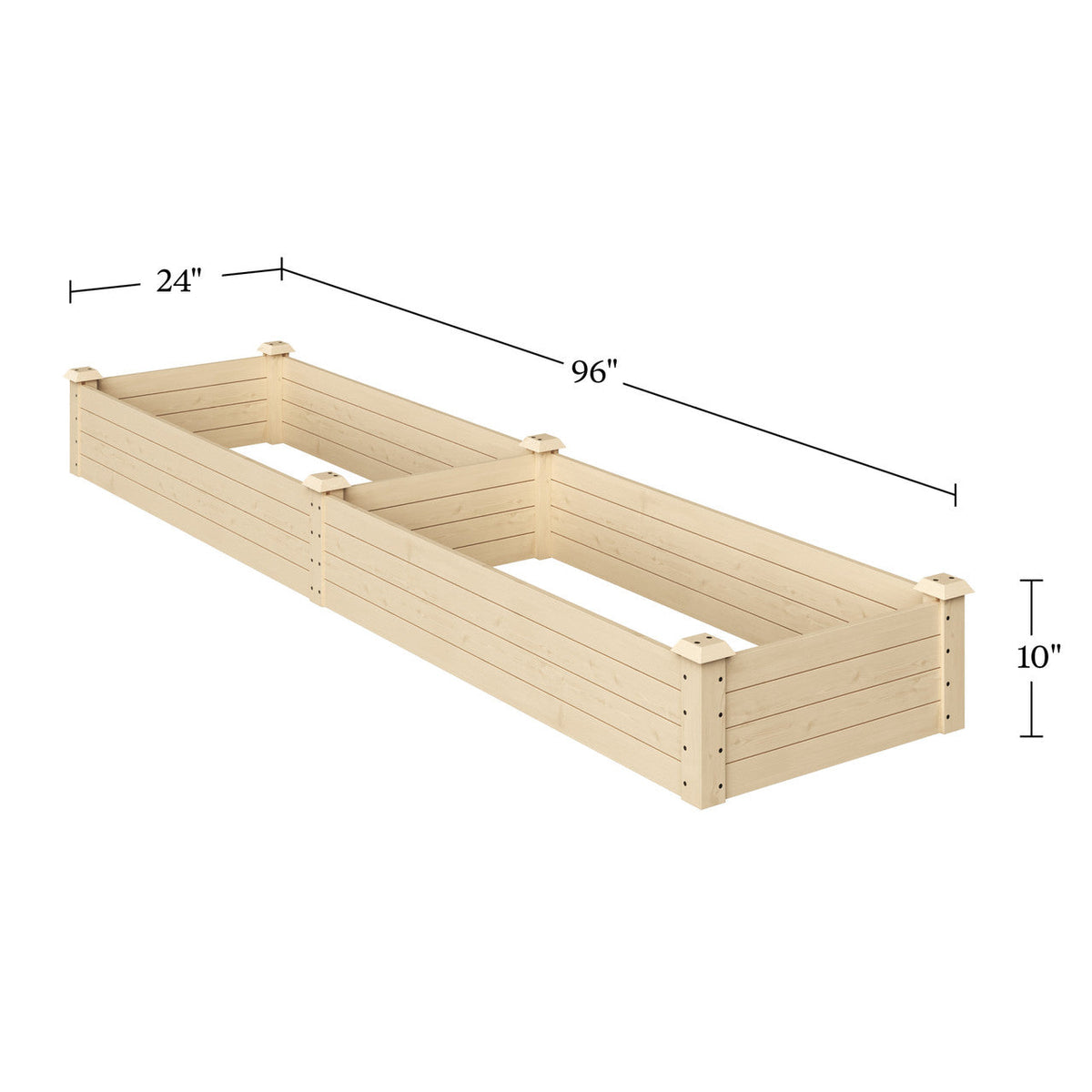 Narrow Wooden Garden Bed