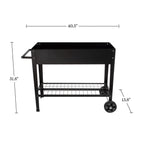 Metal Raised Garden Bed with Wheels