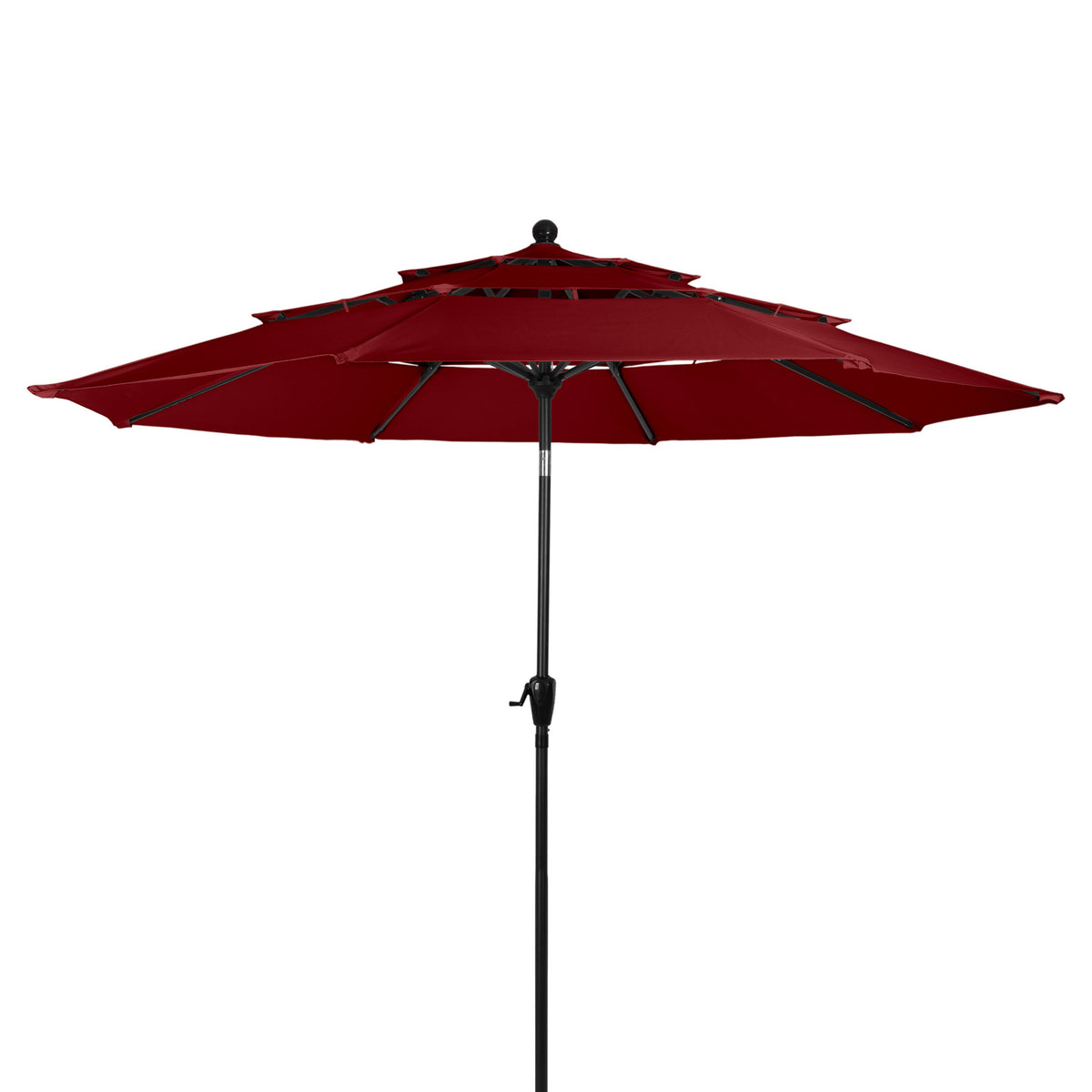 Triple Layer Patio Umbrella - Red