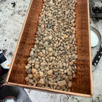 Small Solid Copper Window Planter with Hammered Finish