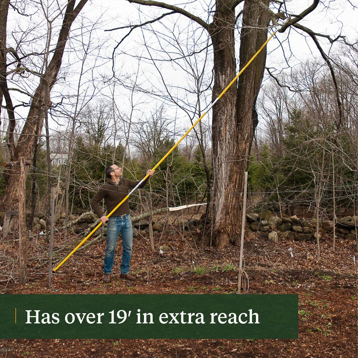 19 ft Fiberglass Pole Saws with Curved Cutting Blades