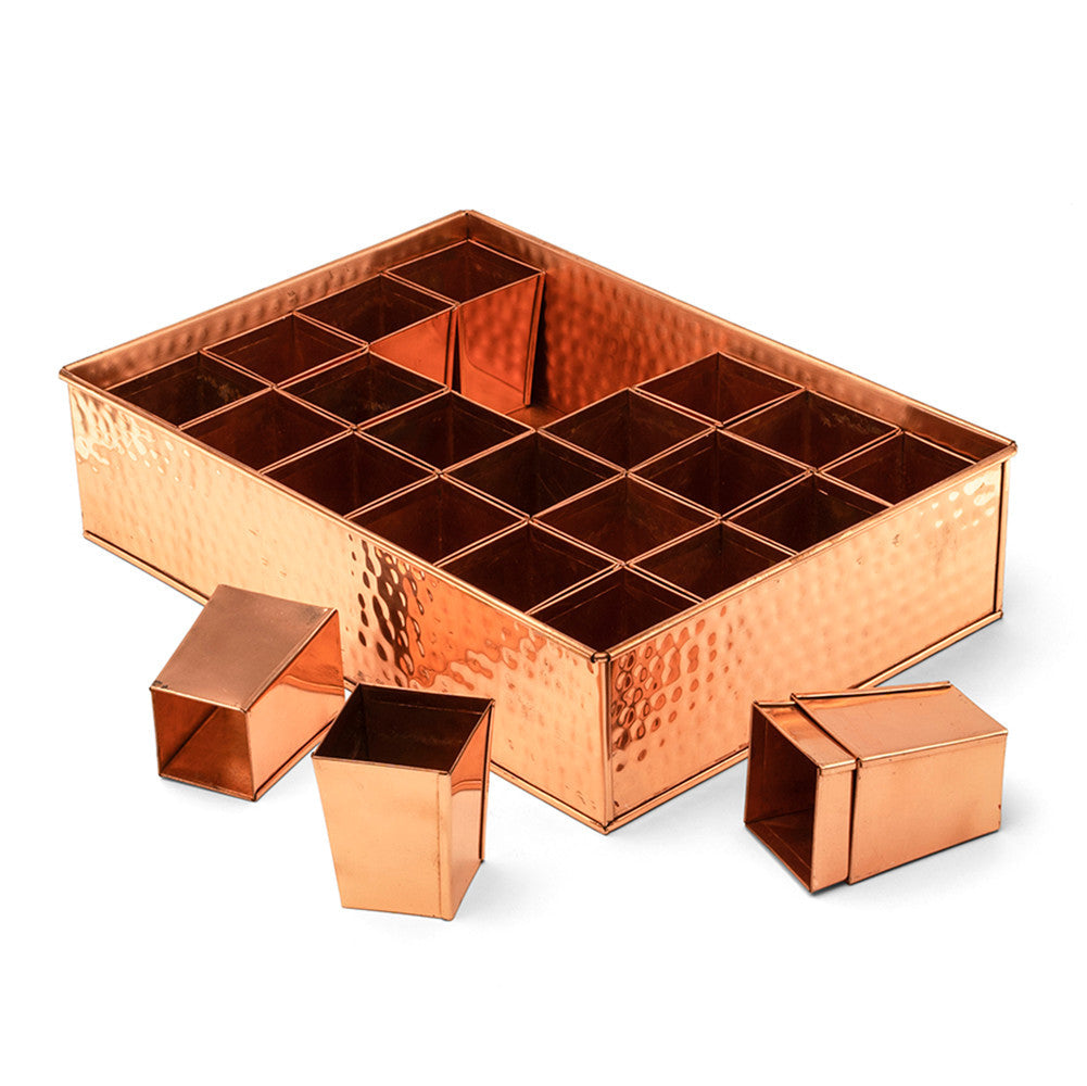 Copper Seed Starting Tray with Bottomless Inserts