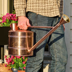 Solid Copper 2.5 Gallon Water Can with Removable Rose