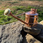 Solid Copper 2.5 Gallon Water Can with Removable Rose