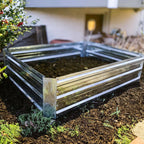 Galvanized Garden Bed with Corrugated Metal Walls