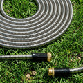 100 ft Stainless Steel Garden Hose with PVC Liner